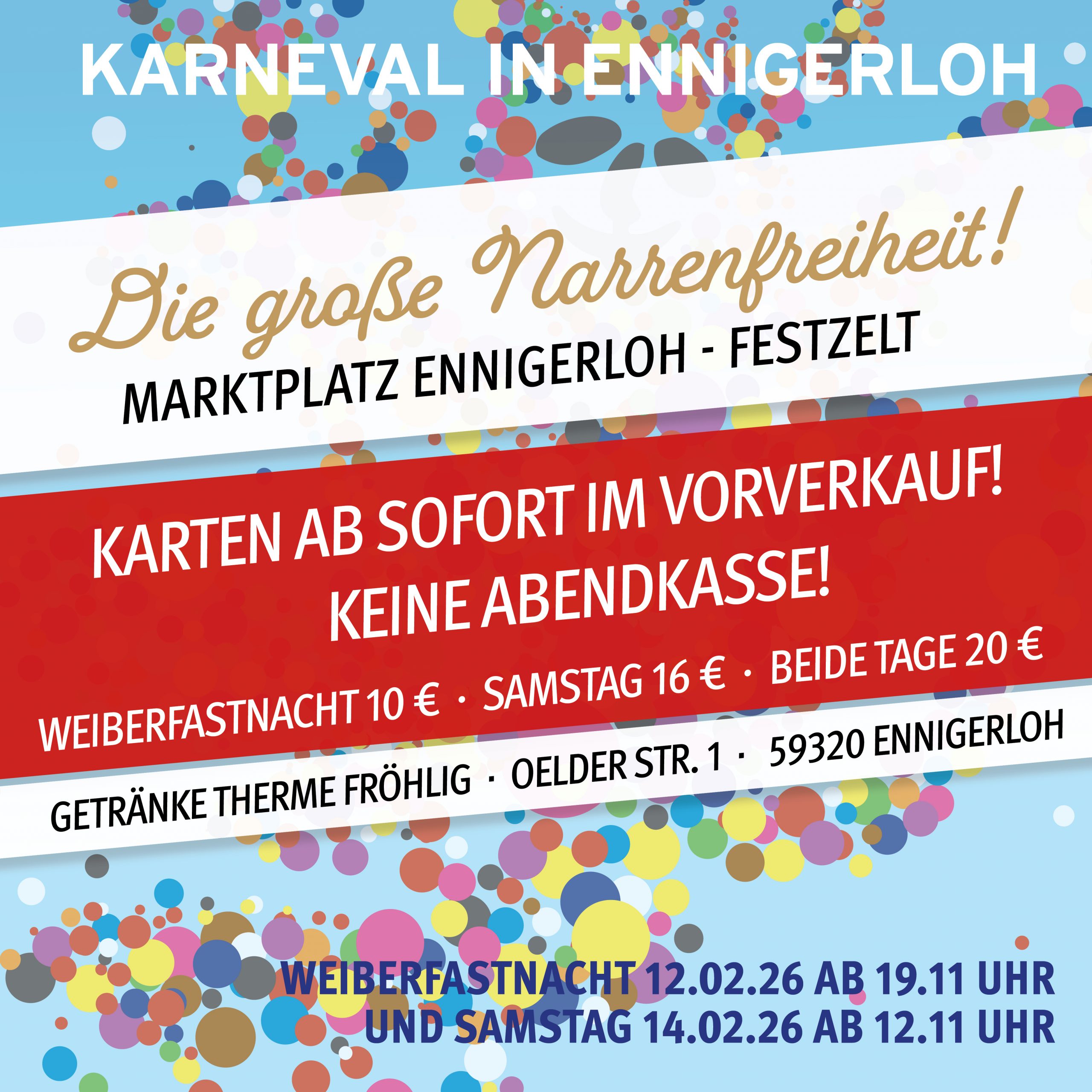 Karneval in Ennigerloh 2026